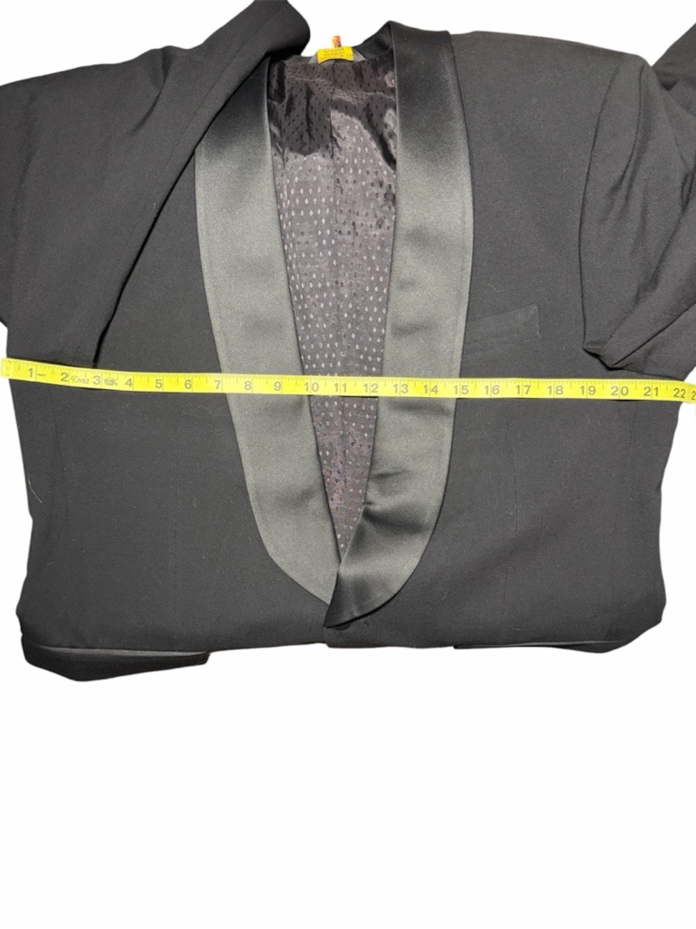 Vintage Christian Dior Pure Wool Tuxedo‎ Blazer Jacket Black Satin 42R - Picture 11 of 11